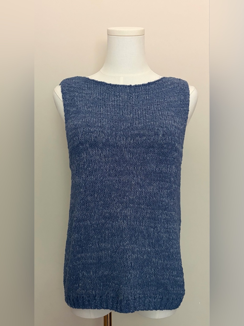 LOFT Blue Sleeveless Knit Tank Top